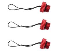 Benssey 3X VáLvula de Tanque DIN de Buceo Tapa Roscada 5/8-14NPS Tapa Antipolvo Protector de TapóN de Polvo Cubierta de ProteccióN del Regulador del Tanque Rojo