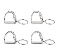 Benssey 4 Pieza Estribo Occidental de Diseño Elegante Simple Anillo de Llave Herramienta Percha para Mujer Hombre DecoraciÓN de la Bolsa Tema del Caballo Equino Ecuestre