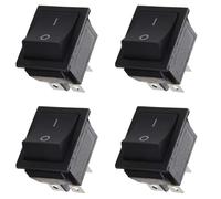Benssey 4X Interruptor Basculante CA 250V 16A 4 Pin ON/OFF I/o 2 Posicion DPST 28x21mm
