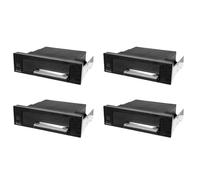 Benssey 4X Rack MóVil Universal de Intercambio en Caliente para SSD/HDD de 2,5 o 3,5 Pulgadas, Carcasa de Plano Posterior de Disco Duro Interno Sin Bandeja