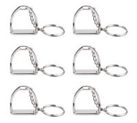 Benssey 6 Pieza Estribo Occidental de Diseño Elegante Simple Anillo de Llave Herramienta Percha para Mujer Hombre DecoraciÓN de la Bolsa Tema del Caballo Equino Ecuestre