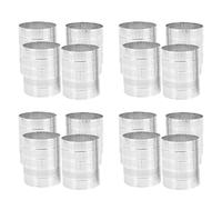 Benssey Anillos Circulares para Tartas de 80 Piezas con Agujeros, Tarta de Frutas, Quiches, Mousse, Cocina, Molde para Hornear, Anillo Perforado para Mousse, 8Cm