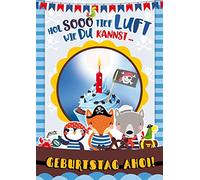 bentino - Tarjeta de felicitación de cumpleaños para niños (con texto en alemán "Wie schön, dass Du geboren bist", DIN A5, incluye sobre, tarjeta de felicitación con música)