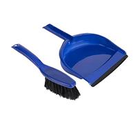 Bentley DPBSBLU - Pack con escoba blando y recogedor, color azul
