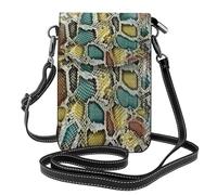 BeNtli Bolso bandolera para mujer, bolso bandolera de PU, bolso para teléfono móvil, bolso de hombro pequeño,Textura de piel de serpiente colorida
