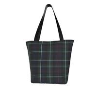 BeNtli Bolso de hombro, bolso grande de lona, bolso informal para mujer, bolsas de compras reutilizables,Mackenzie Tartan Plaid Outl y Er