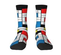 BeNtli Calcetines De Equipo, Calcetines De Compresión Calcetines Deportivos Novedad Casuales 40 Cm De Largo Para Fondo Colorido Unisex En Estilo Mondrian