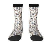 BeNtli Calcetines De Equipo, Calcetines De Compresión Calcetines Deportivos Novedad Casuales 40 Cm De Largo para Galgos Wippets Y Perros Lurcher Unisex