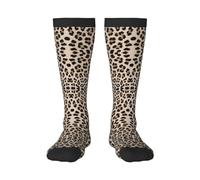 BeNtli Calcetines De Equipo,Medias Calcetines De Compresión Calcetines Deportivos Novedad Casuales 55 CM Para Patrón De Estampado De Leopardo Unisex