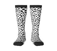 BeNtli Calcetines De Tripulación,Medias Calcetines De Compresión Calcetines Deportivos Novedad Casuales 55 CM Para Unisex Estampado De Perro Dálmata Punto Negro