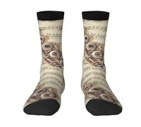 BeNtli Calcetines deportivos, calcetines de compresión, calcetines deportivos novedosos informales, 40 cm de largo para música de flauta unisex