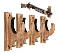 BeNtLi Estante para Armas Montado En La Pared, Estante Horizontal De Madera, Gancho para Escopeta De Rifle, Estante Multiusos para Escopeta, Estante De ExhibicióN para Una Sola Pistola (1)