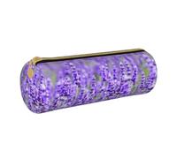 BeNtli Estuche para lápices, Estuche para bolígrafos, Estuche portátil para lápices, Estuche de Cuero, Bolsas de Almacenamiento de papelería, Lavanda Púrpura Impresa