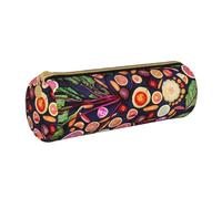 BeNtli Estuche para lápices, Estuche para bolígrafos, Estuche portátil para lápices, Estuche de Cuero, Bolsas de Almacenamiento de papelería, Vegano Frutas Vivas Verduras Imprimir