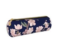BeNtli Estuche para lápices, Estuche para bolígrafos, Estuche portátil para lápices, Estuche de Cuero, Bolsas de Almacenamiento de papelería, Floral Flor De Cerezo Sakura Azul Marino