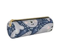BeNtli Estuche para lápices, Estuche para bolígrafos, Estuche portátil para lápices, Estuche de Cuero, Bolsas de Almacenamiento de papelería, Linda Foca