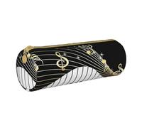 BeNtli Estuche para lápices, Estuche para bolígrafos, Estuche portátil para lápices, Estuche de Cuero, Bolsas de Almacenamiento de papelería, Nota Musical del Teclado del Piano