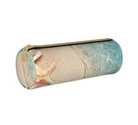 BeNtli Estuche para lápices, Estuche para bolígrafos, Estuche portátil para lápices, Estuche de Cuero, Bolsas de Almacenamiento de papelería, Arena De Mar con Estrella De Mar