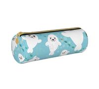 BeNtli Estuche para lápices, Estuche para bolígrafos, Estuche portátil para lápices, Estuche de Cuero, Bolsas de Almacenamiento de papelería, Lindas focas Divertidas