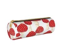 BeNtli Estuche para lápices, Estuche para bolígrafos, Estuche portátil para lápices, Estuche de Cuero, Bolsas de Almacenamiento de papelería, Hongos Rojos del agárico de Mosca