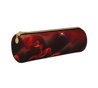 BeNtli Estuche para lápices, Estuche para bolígrafos, Estuche portátil para lápices, Estuche de Cuero, Bolsas de Almacenamiento de papelería, Llama roja Impresa.