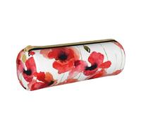 BeNtli Estuche para lápices, Estuche para bolígrafos, Estuche portátil para lápices, Estuche de Cuero, Bolsas de Almacenamiento de papelería, Amapolas De Acuarela