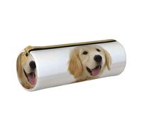 BeNtli Estuche para lápices, Estuche para bolígrafos, Estuche portátil para lápices, Estuche de Cuero, Bolsas de Almacenamiento de papelería, Un Perro Perdiguero de Oro
