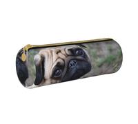 BeNtli Estuche para lápices, Estuche para bolígrafos, Estuche portátil para lápices, Estuche de Cuero, Bolsas de Almacenamiento de papelería, Perro Pug Impreso