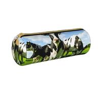 BeNtli Estuche para lápices, Estuche para bolígrafos, Estuche portátil para lápices, Estuche de Cuero, Bolsas de Almacenamiento de papelería, Comer Vacas en los pastos de Verano