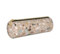BeNtli Estuche para lápices, Estuche para bolígrafos, Estuche portátil para lápices, Estuche de Cuero, Bolsas de Almacenamiento de papelería, Piedra Natural Terrazo