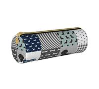 BeNtli Estuche para lápices, Estuche para bolígrafos, Estuche portátil para lápices, Estuche de Cuero, Bolsas de Almacenamiento de papelería, Dachshund Mascota Raza de Perro Silueta Negro y Fuego