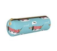 BeNtli Estuche para lápices, Estuche para bolígrafos, Estuche portátil para lápices, Estuche de Cuero, Bolsas de Almacenamiento de papelería, Lindo patrón de Perro Salchicha