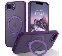 BENTOBEN - Carcasa para iPhone 16e 2025 con soporte integrado, funda magnética compatible con MagSafe,Bumper Protección a prueba de golpes militares, funda para iPhone 16e 6,1", color morado
