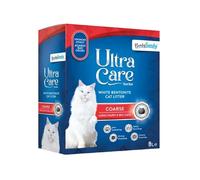 BentySandy Ultra Care Series Arena para gatos, 100% bentonita blanca natural, fuerte aglomeración, 99.5% libre de polvo, sin fragancia, 8 L (grueso)