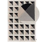 Benuta Alfombra crema/gris 160x230