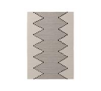 benuta alfombra de algodón Bo Marfil zigzag - 80 x 120 cm