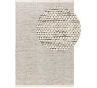 Benuta Alfombra de lana beige/negro 200x300