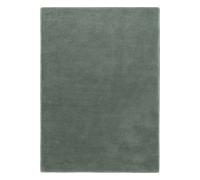 benuta Alfombra de Lana Bent Rectangular - Verde, 70 x 140 cm
