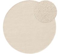 alfombra de lana benuta Rocco redonda - blanco, ø 100 cm