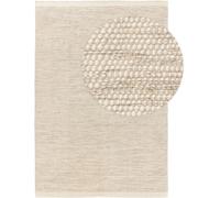 benuta Rocco Cream - Alfombra de Lana (170 x 240 cm, Pelo Corto, Tejido Plano para salón, Dormitorio, Comedor o habitación Infantil)