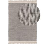 Benuta Alfombra de lana gris 120x170