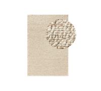 benuta Alfombra de Lana Patch Rectangular - Marrón, 120 x 170 cm