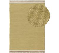 Benuta Alfombra de lana verde 160x230