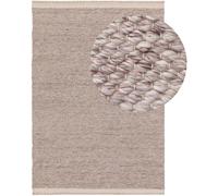 Benuta Alfombra de material reciclado crema/taupe 80x150