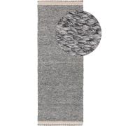 Benuta Alfombra de material reciclado gris 70x200