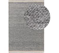 Benuta Alfombra de material reciclado gris 80x150