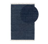 Benuta alfombra de material reciclado Tom - azul oscuro, 80 x 150 cm