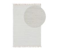 Benuta alfombra de material reciclado Tom - blanco, 160 x 230 cm
