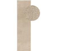 benuta Alfombra de pasillo Tacoma Uni - beige, 80 x 200 cm
