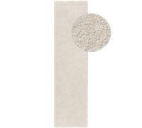 benuta Alfombra de Pasillo Tacoma Uni - Crema, 80 x 200 cm